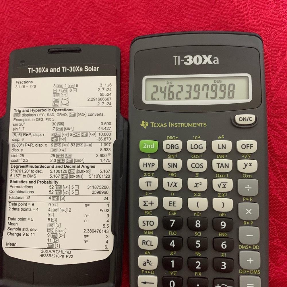 Texas Instruments TI-30Xa Scientific Calculator - Black